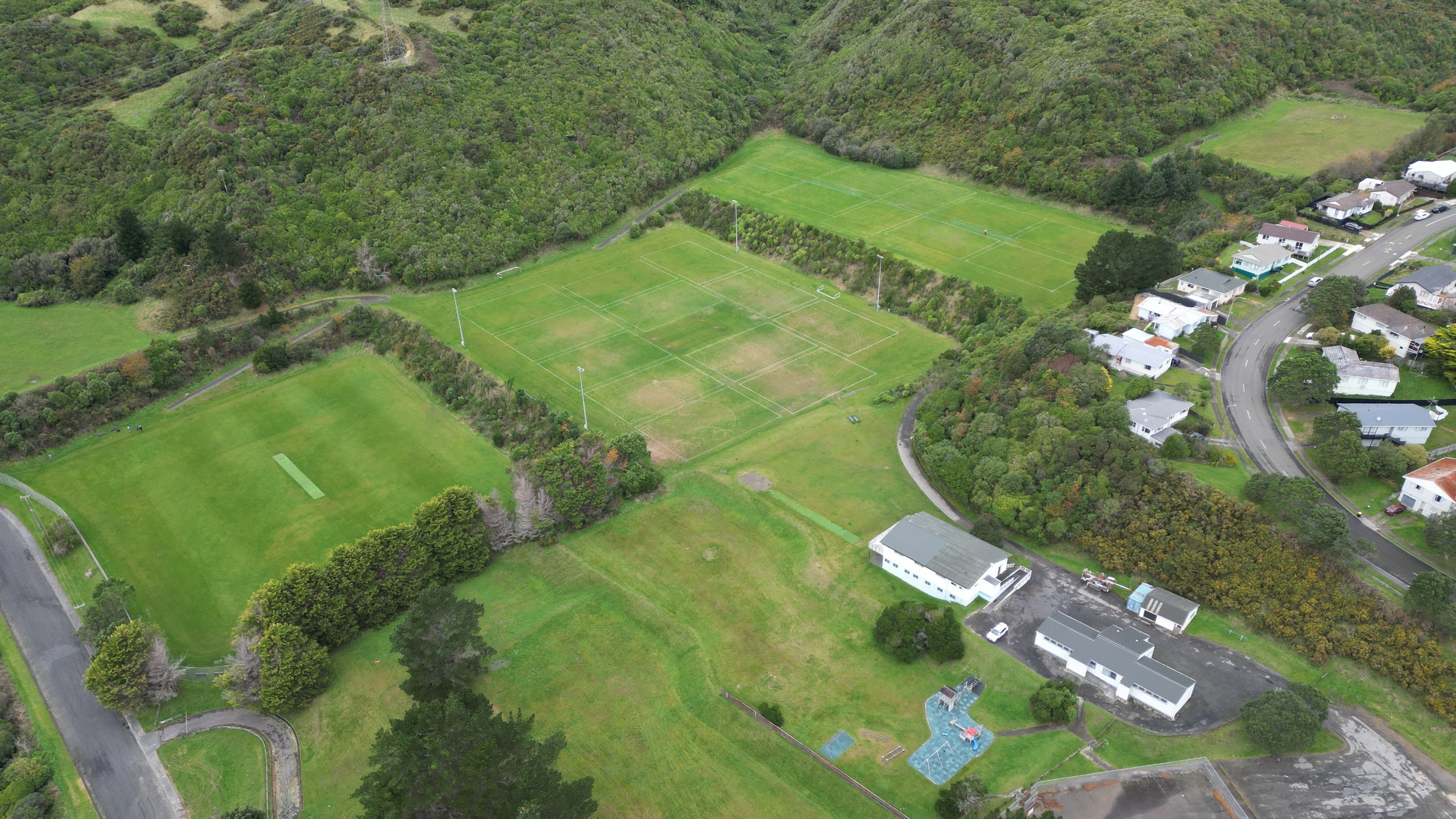 A bird's eye view of the park location