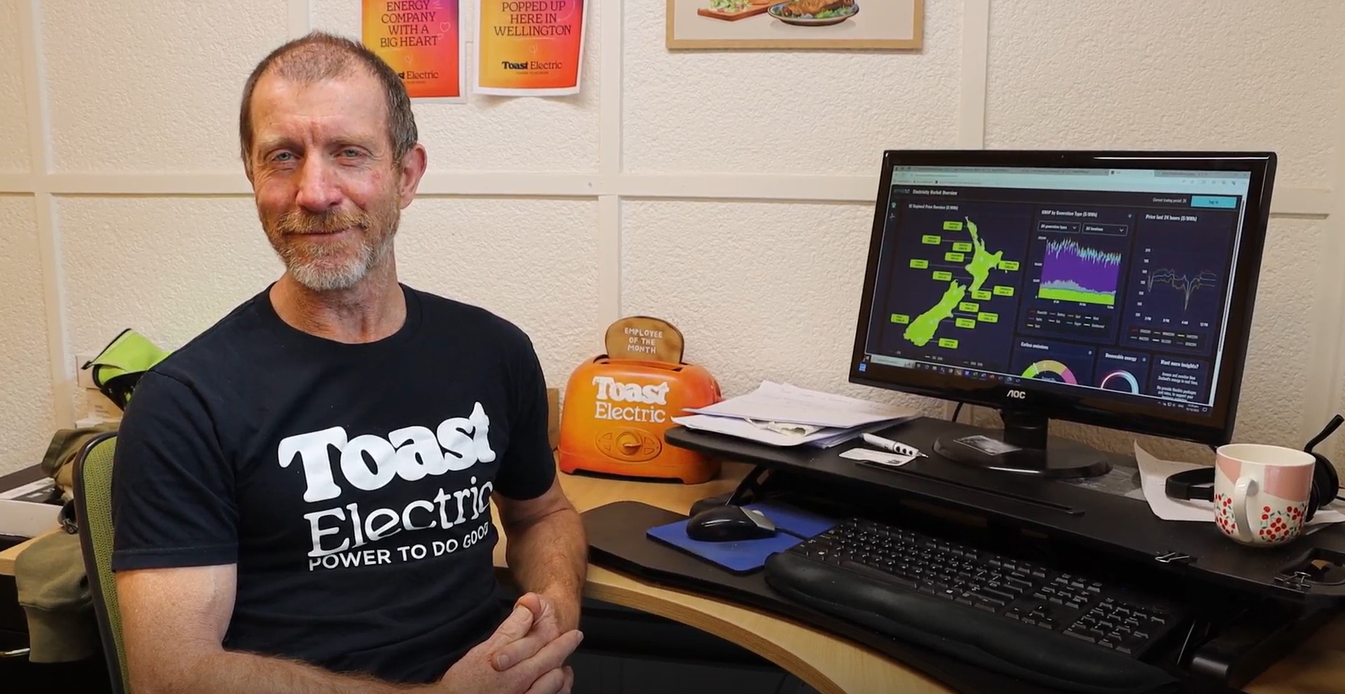 Man sitting at computer